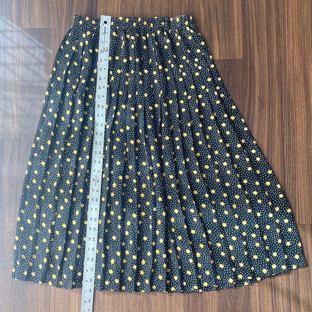 Vintage Leslie Fay pleated patterned midi skirt